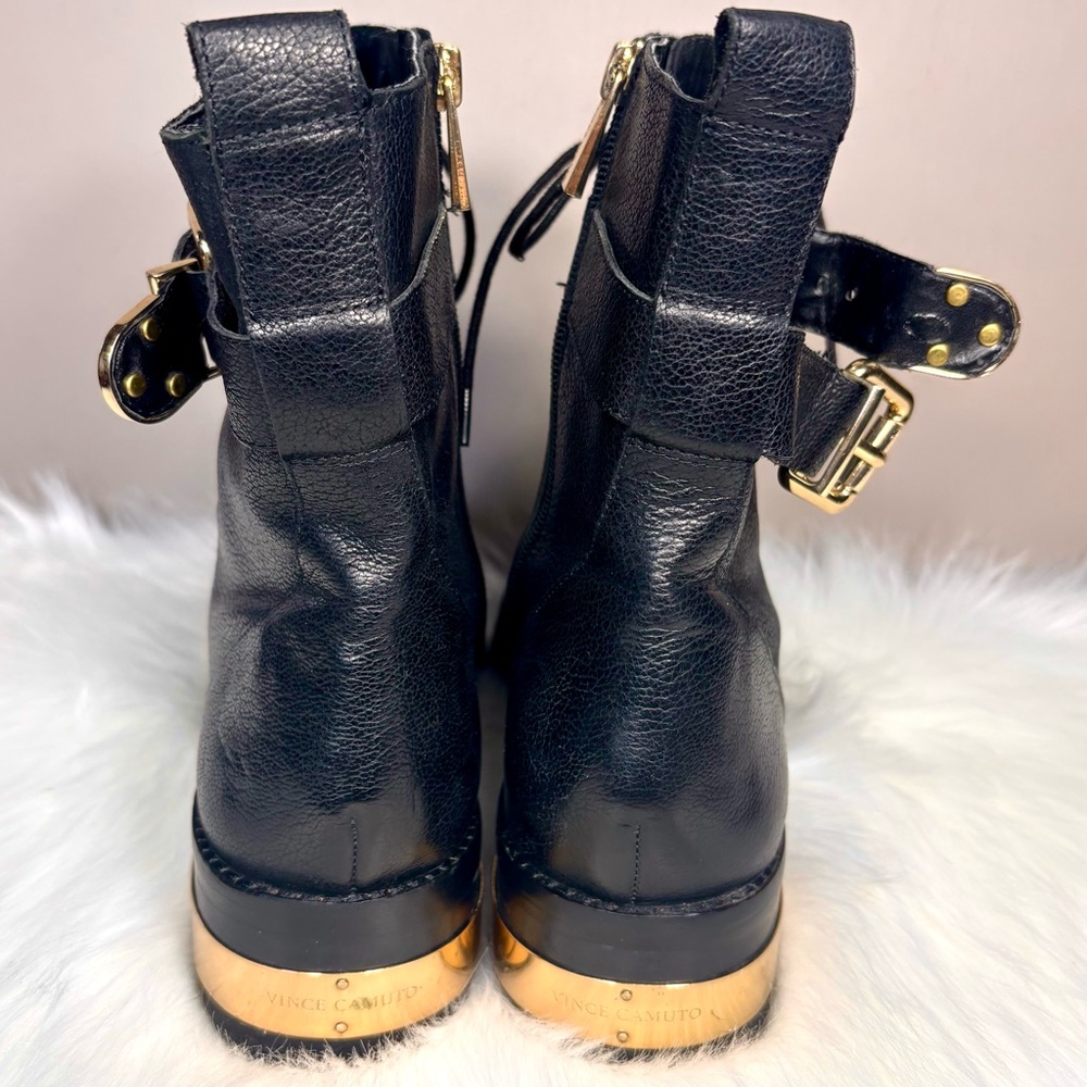 VINCE CAMUTO Ankle Boots w/Gold Accents - Picture 3 of 7